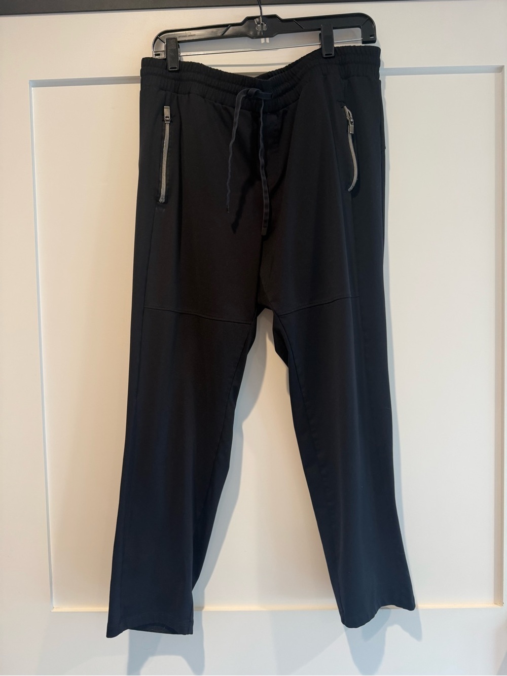 Athleta Black Drawstring Track Pants with Zip Pockets